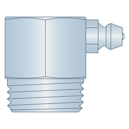Heritage Industrial Grease Fitting, 3/8"-18PTF 90D CS Z3 H1716Z3